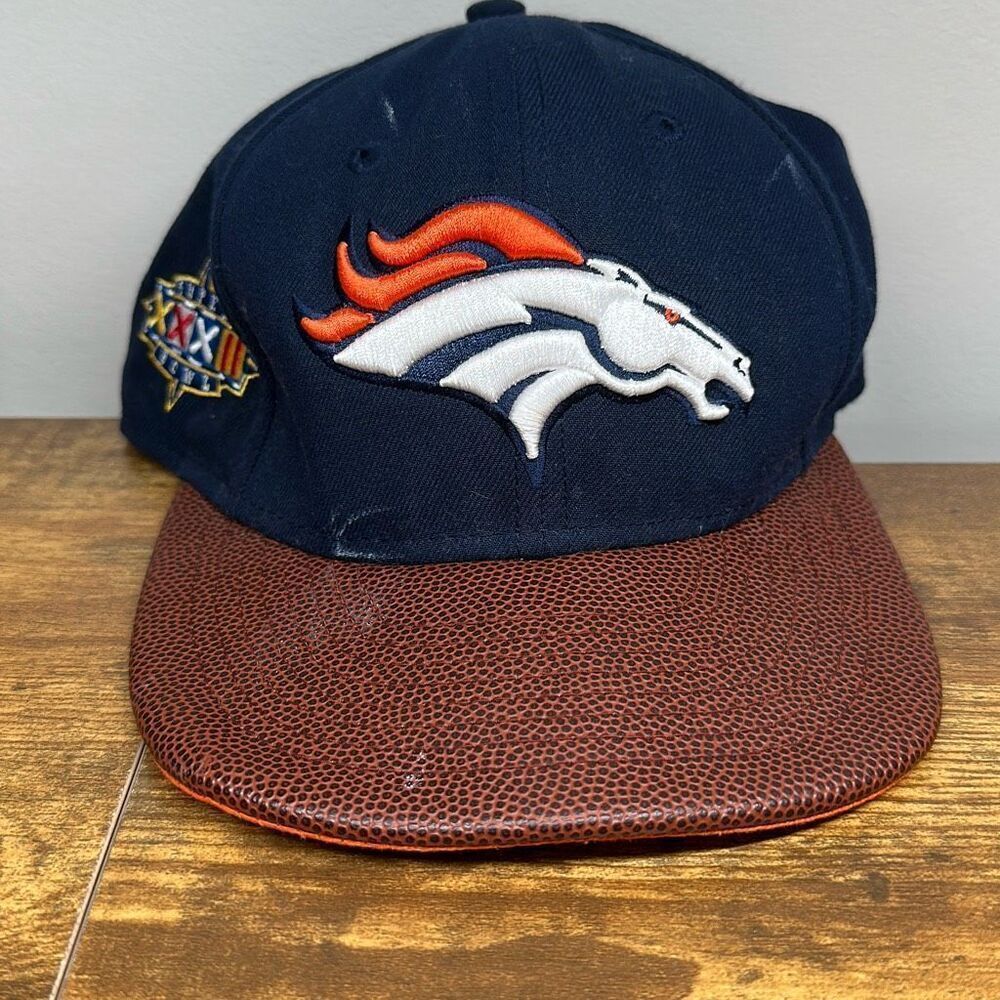 Vintage Super Bowl XXXIII Denver Broncos Hat Cap SnapBack 1999 Navy New Era